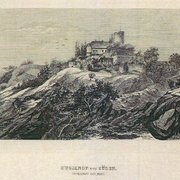 Svojanov od jihu, Bernau, dřevoryt, 1881